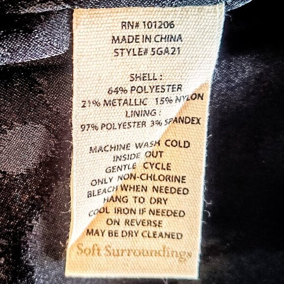 Soft Surroundings Viola Metallic Jacquard Jacket 3X - Picture 7 of 8